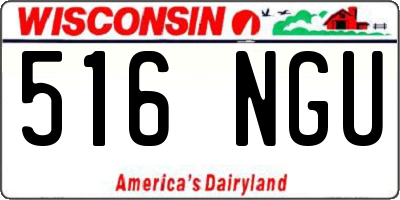 WI license plate 516NGU