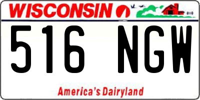 WI license plate 516NGW
