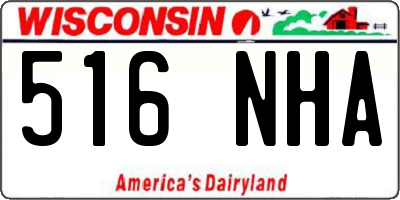 WI license plate 516NHA