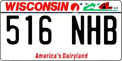 WI license plate 516NHB