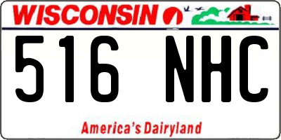 WI license plate 516NHC