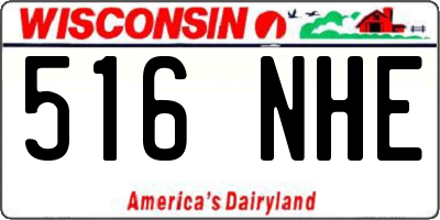 WI license plate 516NHE