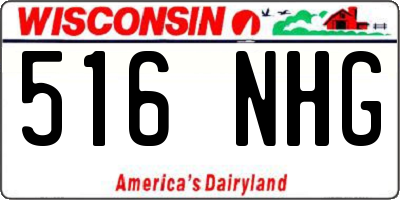 WI license plate 516NHG