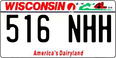 WI license plate 516NHH