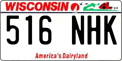 WI license plate 516NHK