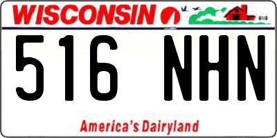 WI license plate 516NHN