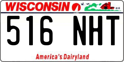 WI license plate 516NHT