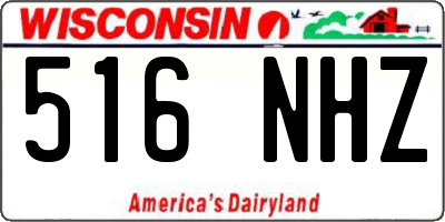 WI license plate 516NHZ