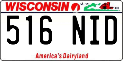 WI license plate 516NID