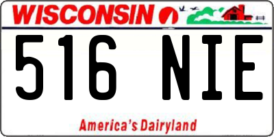 WI license plate 516NIE