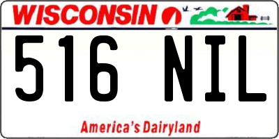 WI license plate 516NIL