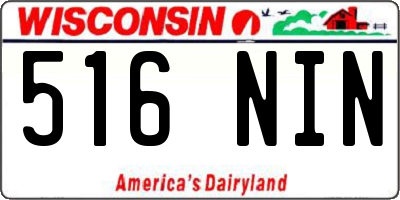 WI license plate 516NIN