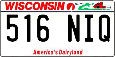 WI license plate 516NIQ