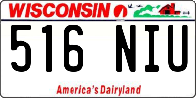 WI license plate 516NIU