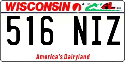 WI license plate 516NIZ