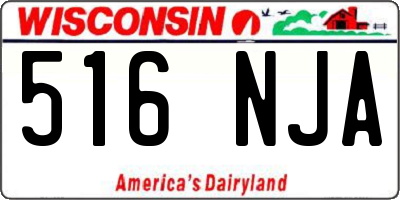 WI license plate 516NJA