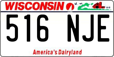 WI license plate 516NJE