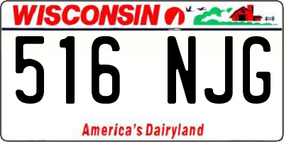 WI license plate 516NJG