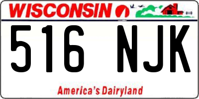 WI license plate 516NJK