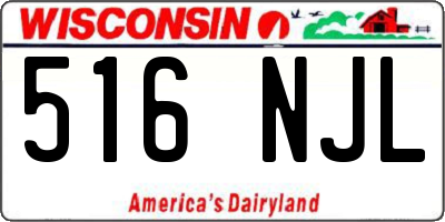 WI license plate 516NJL