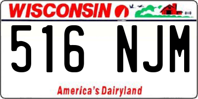 WI license plate 516NJM