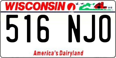 WI license plate 516NJO