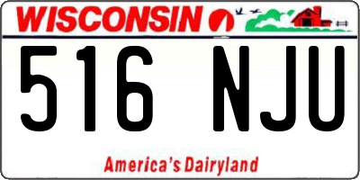 WI license plate 516NJU