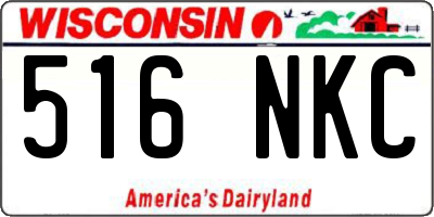 WI license plate 516NKC