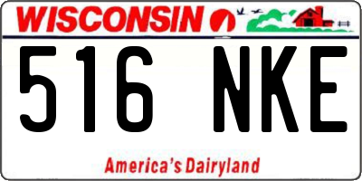 WI license plate 516NKE