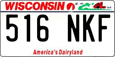 WI license plate 516NKF