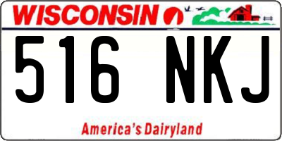 WI license plate 516NKJ