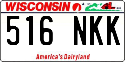 WI license plate 516NKK