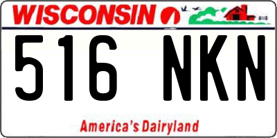 WI license plate 516NKN
