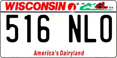 WI license plate 516NLO