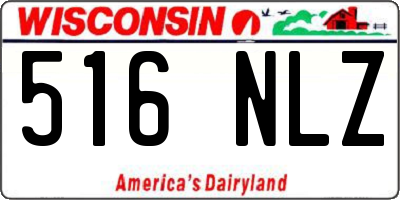 WI license plate 516NLZ