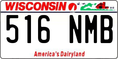 WI license plate 516NMB