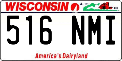 WI license plate 516NMI
