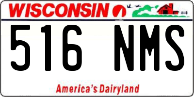 WI license plate 516NMS