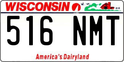 WI license plate 516NMT