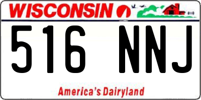 WI license plate 516NNJ