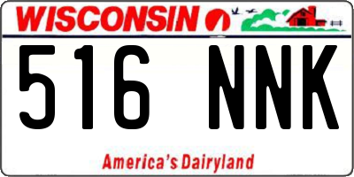 WI license plate 516NNK