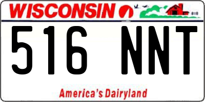 WI license plate 516NNT