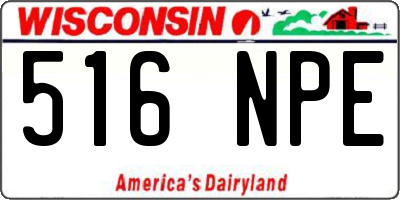 WI license plate 516NPE