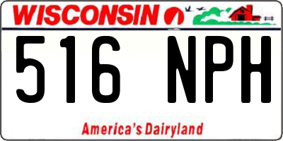 WI license plate 516NPH