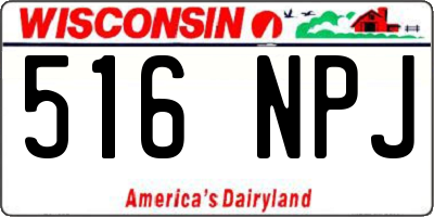 WI license plate 516NPJ