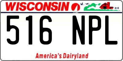 WI license plate 516NPL