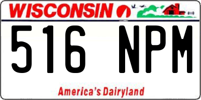 WI license plate 516NPM