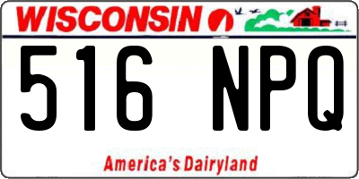 WI license plate 516NPQ