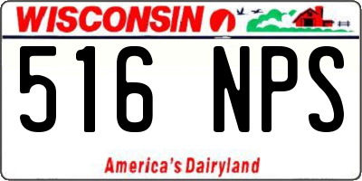 WI license plate 516NPS