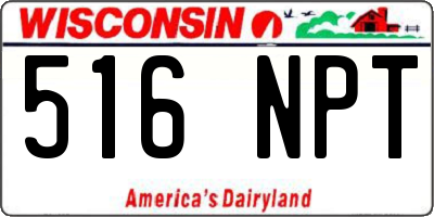 WI license plate 516NPT